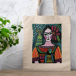 Frida In Colour Cotton Tote Bag