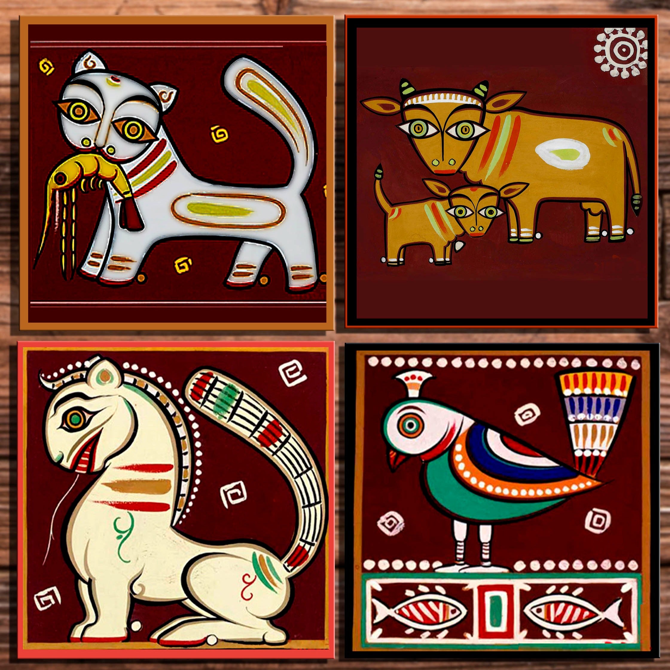 Jamini Roy coaster set