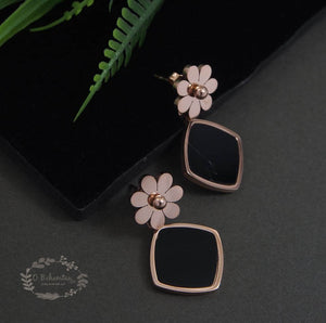 Daisy Dangle Stainless Steel  Earring