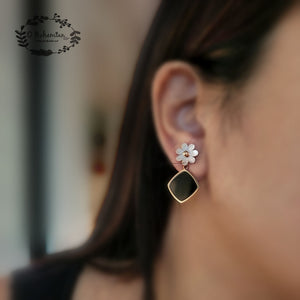 Daisy Dangle Stainless Steel  Earring