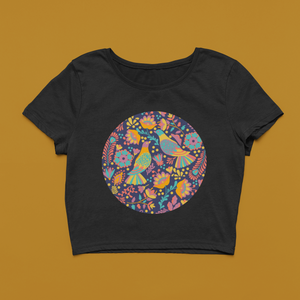 Birds and Blossoms Crop Top