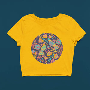 Birds and Blossoms Crop Top