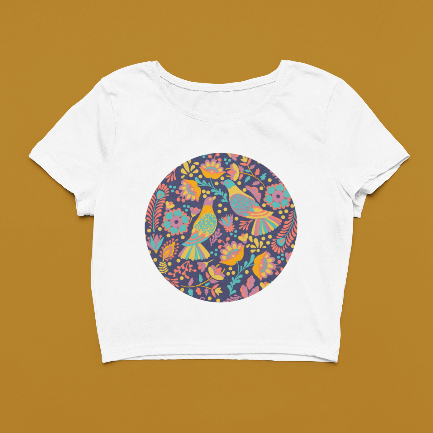 Birds and Blossoms Crop Top