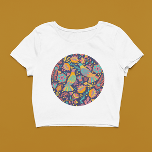 Birds and Blossoms Crop Top