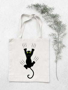 Kitty In Distress Cotton Tote Bag
