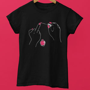 The Pink Nail Paint Women's T-shirt