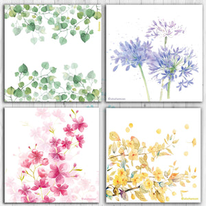 Spring floral coasters