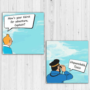 Tintin And Captain Haddock Coaster Set